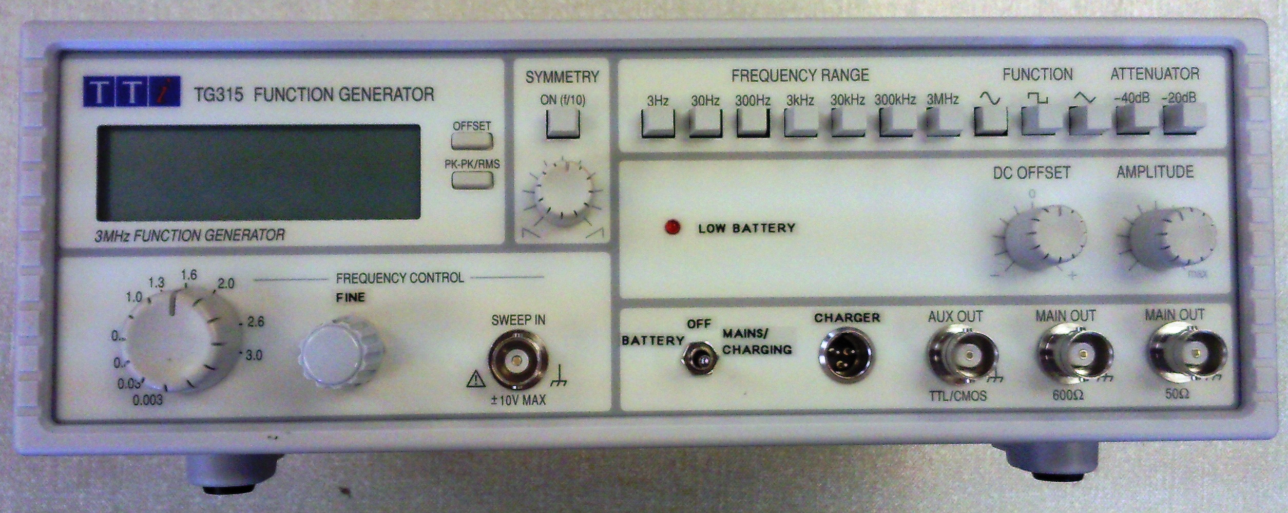 TTI TG 315 Oscillator
              Battery conversion